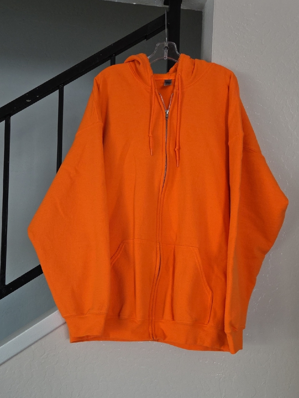 Gildan Orange Heavy Blend Zip Hoodie